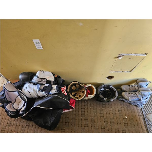 Roller Blades, Helmet, A