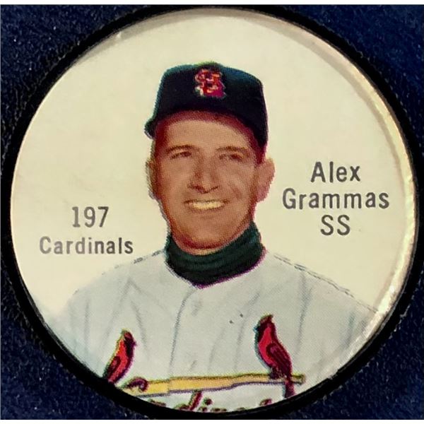 1962 CANADIAN SHIRIFF POTATO CHIPS BASEBALL COIN - ALEX GRAMMAS