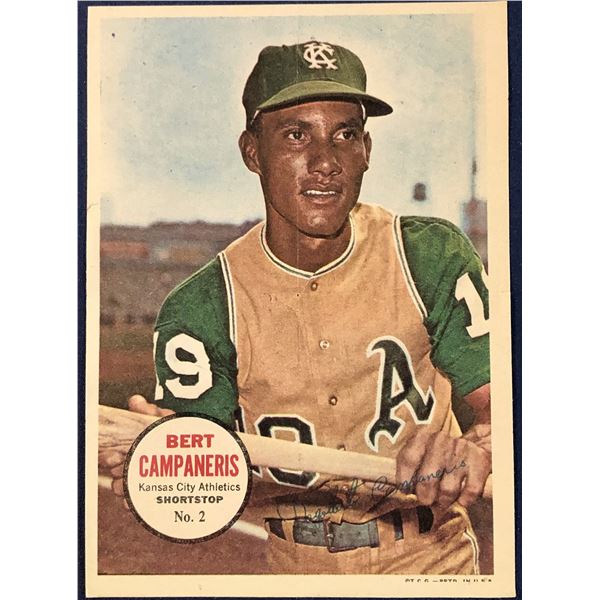 1967 TOPPS BASEBALL POSTER INSERT - BERT CAMPANERIS