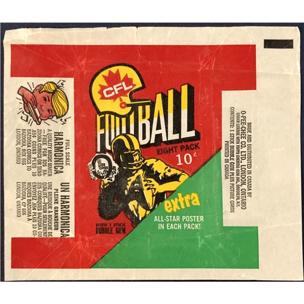 1971 O-PEE-CHEE CFL FOOTBALL WRAPPER