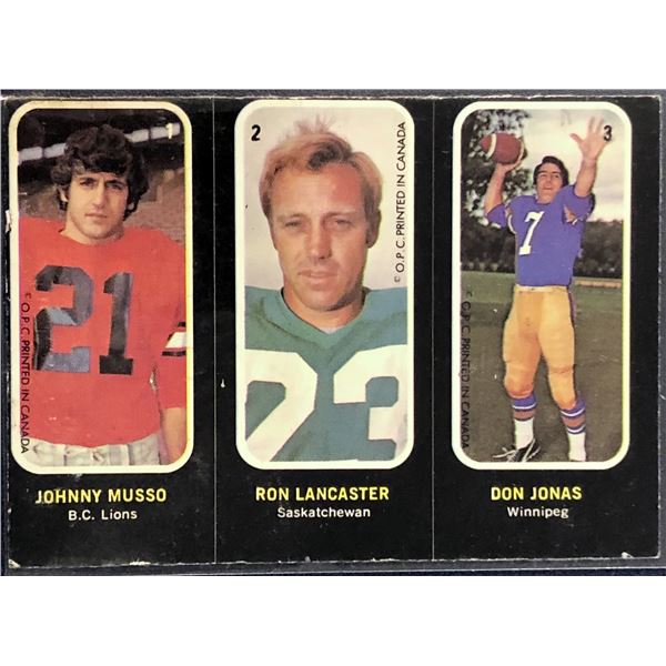 1972 O-PEE-CHEE CFL INSERT STICKER - RON LANCASTER (HOF)