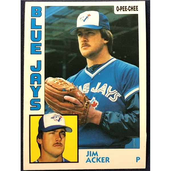 1984 O-PEE-CHEE JIM ACKER ROOKIE CARD
