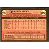 Image 2 : 1989 TOPPS BRYAN HARVEY ROOKIE CARD