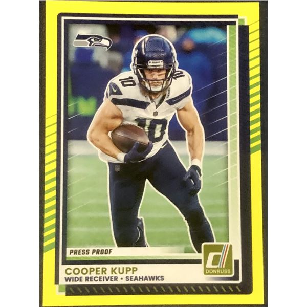 2025 DONRUSS PRESS PROOF YELLOW FLASH COOPER KUPP