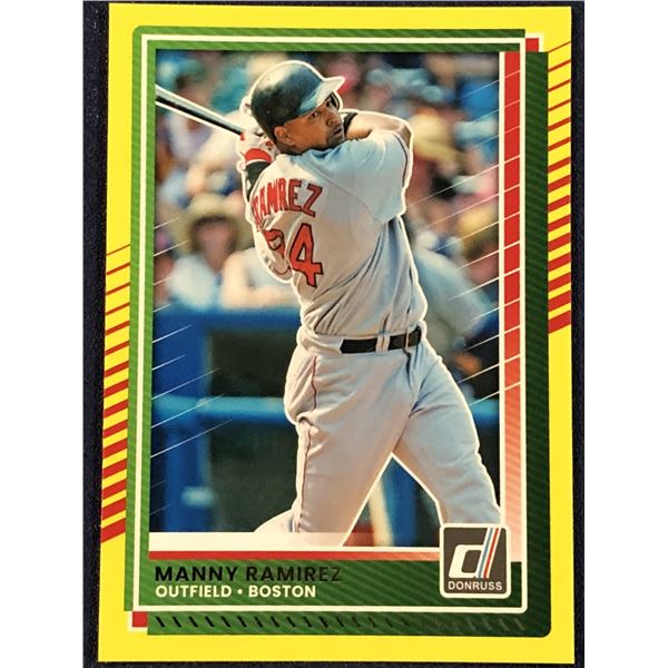 2025 DONRUSS BASEBALL YELLOW FLASH MANNY RAMIREZ (HOF)