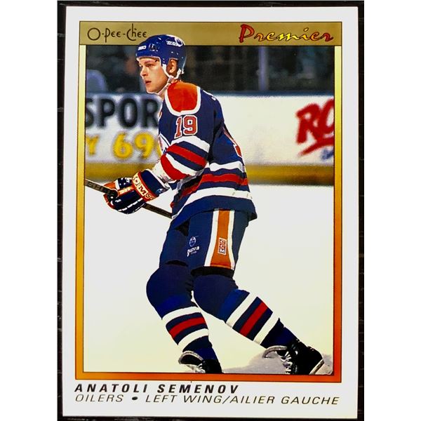 1990-91 O-PEE-CHEE PREMIER NHL ANATOLI SEMENOV ROOKIE CARD