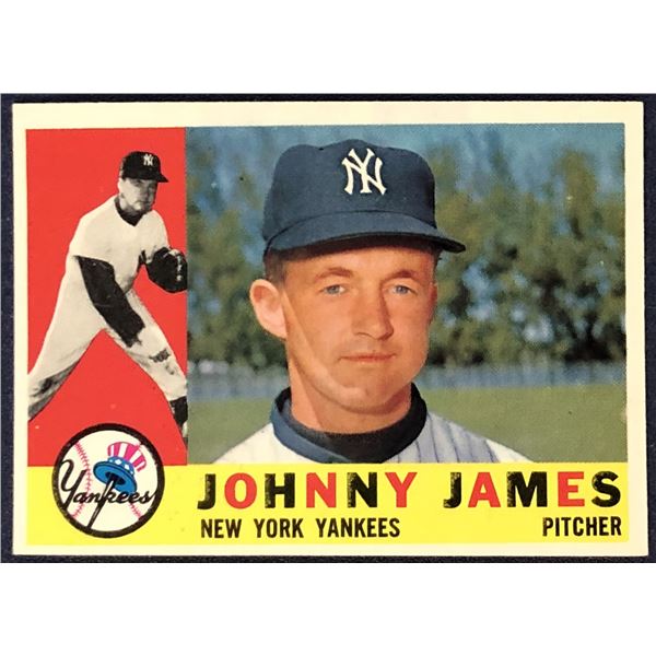 1960 TOPPS GREY BACKS JOHNNY JAMES ROOKIE CARD