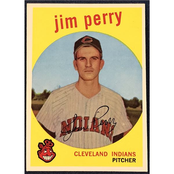 1959 TOPPS WHITE BACKS JIM PERRY ROOKIE CARD