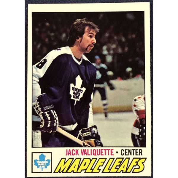 1977-78 TOPPS NHL JACK VALIQUETTE