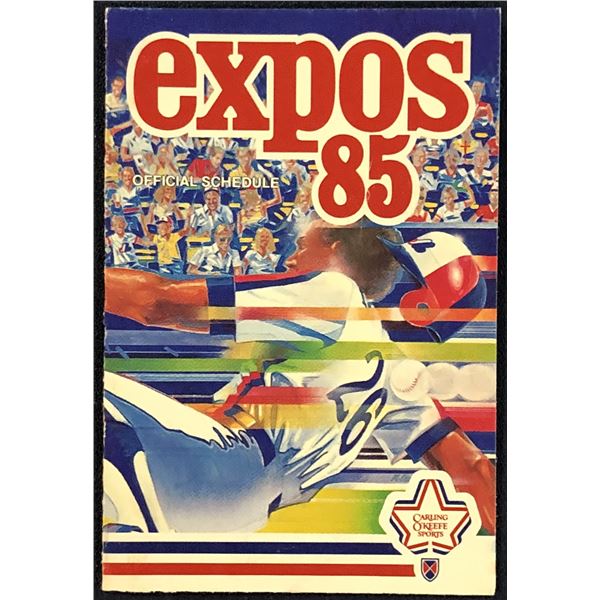1985 MONTREAL EXPOS POCKET SCHEDULE
