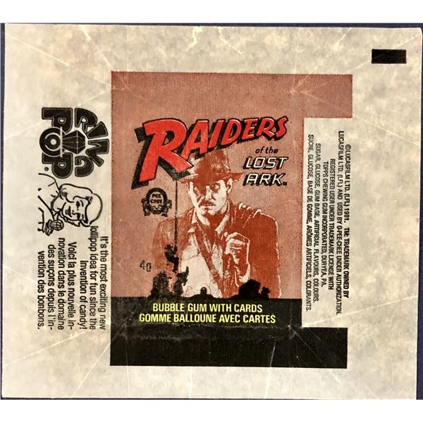 1981 O-PEE-CHEE RAIDERS OF THE LOST ARK WRAPPER