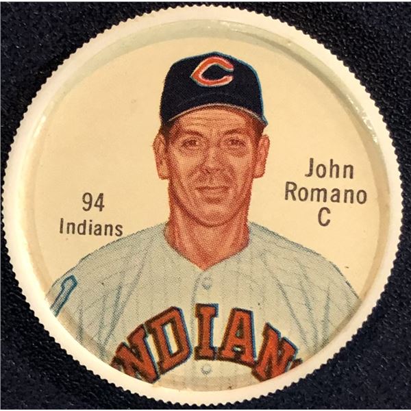 1962 CANADIAN SHIRIFF POTATO CHIPS BASEBALL COIN - JOHN ROMANO