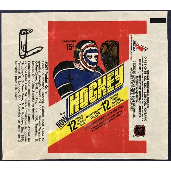 1977-78 O-PEE-CHEE NHL HOCKEY WRAPPER