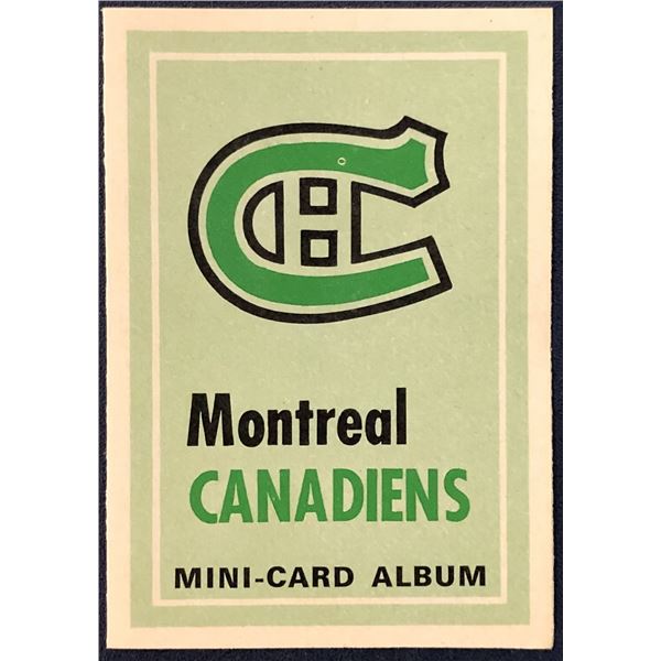1969-70 O-PEE-CHEE HOCKEY MINI ALBUM - MONTREAL CANADIENS