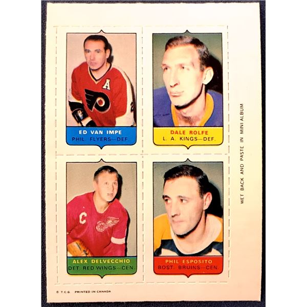 1969-70 O-PEE-CHEE HOCKEY 4-IN-1 PHIL ESPOSITO (HOF)