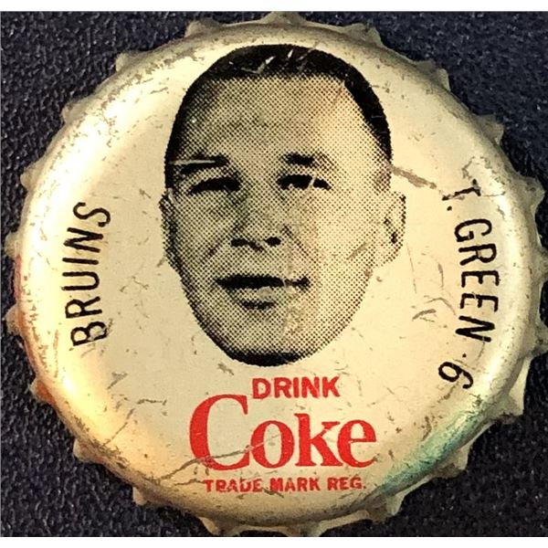 1964-65 COCA COLA NHL BOTTLE CAPS - TED GREEN