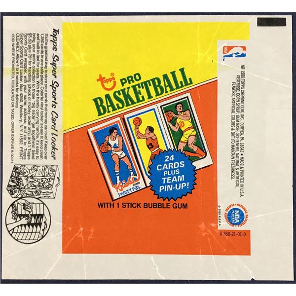 1980-81 TOPPS NBA BASKETBALL WRAPPER - LARRY BIRD ROOKIE YEAR