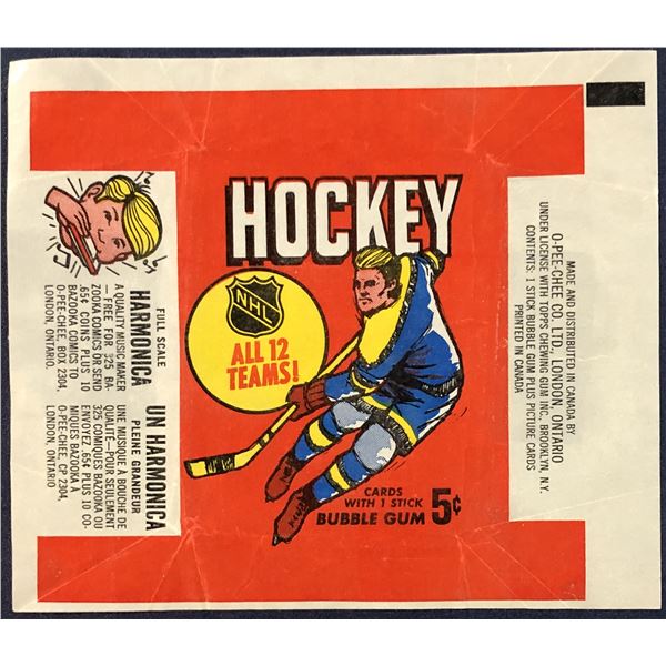 1968-69 O-PEE-CHEE NHL HOCKEY WRAPPER