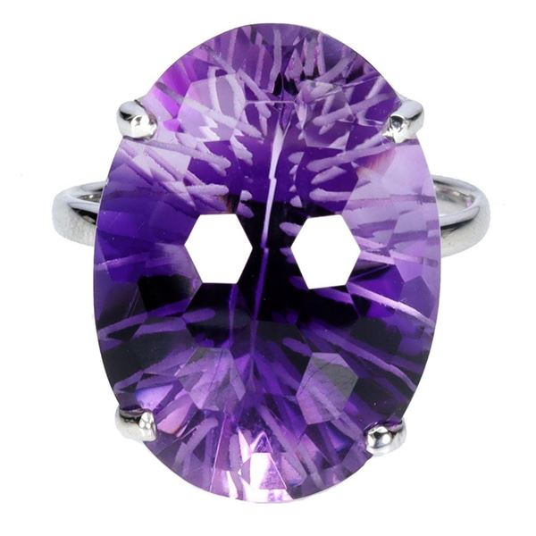 Natural Uruguay Purple Amethyst Ring