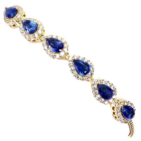 Natural Cornflower Blue Kyanite Bracelet