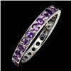 Image 1 : Natural Brazil Amethyst Eternity Ring