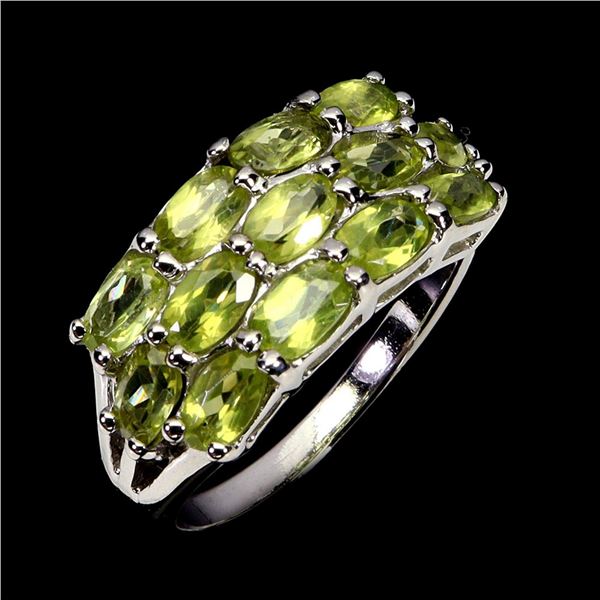 Natural Untreated Oval Peridot Ring