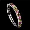 Image 1 : Natural Multi Color Tourmaline Ring
