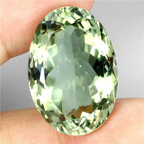 Natural Light Green Tea Color Amethyst