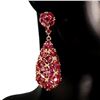 Image 2 : Natural Pigeon Blood Red Ruby Earrings