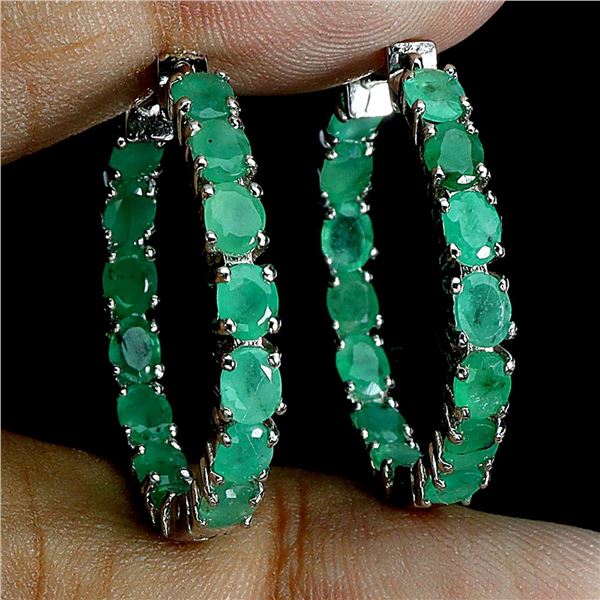 Natural Brazil Emerald Earrings