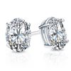 Image 1 : Gold & Lab Oval  Diamond 4 Cts Ear Studs