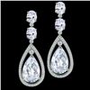 Image 1 : Gold & White Diamond 5.00 Cts Drop Earrings