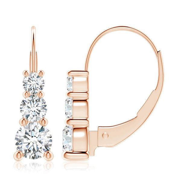 Gold & White Diamonds 6 Cts Drop Earrings