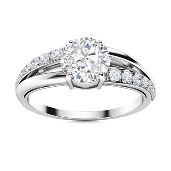 Gold & Brilliant White Diamond 2.50 Cts Ring - E/VVS