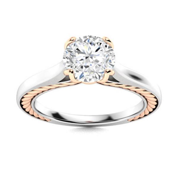 Gold & Brilliant White Diamond 1.50 Cts Ring - E/VVS