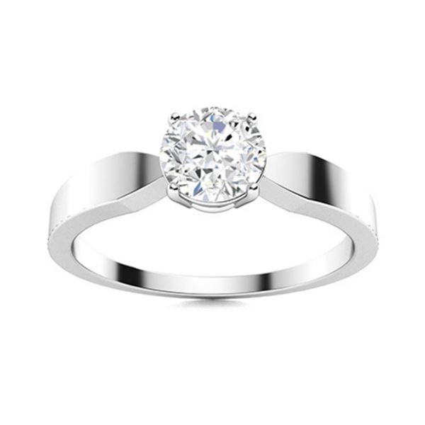 Gold & Brilliant White Diamond 2.50 Cts Ring - E/VVS