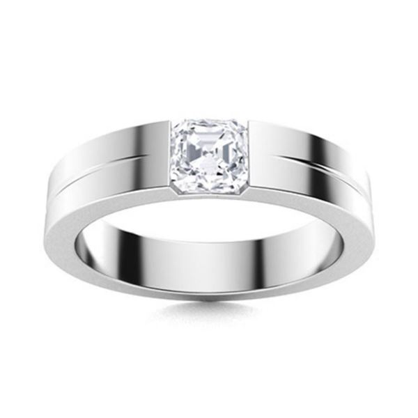 Gold & Brilliant White Diamond 1 Cts Ring - E/VVS