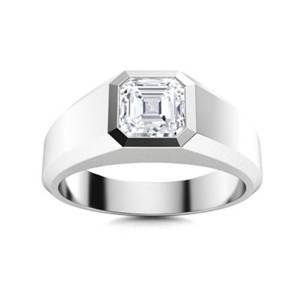 Gold & Brilliant White Diamond 4 Cts Ring - E/VVS