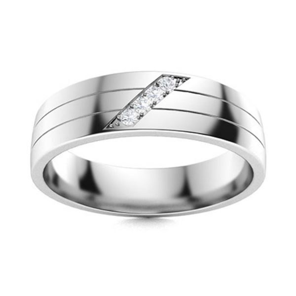 Gold & Brilliant White Diamond 1 Cts Ring - E/VVS