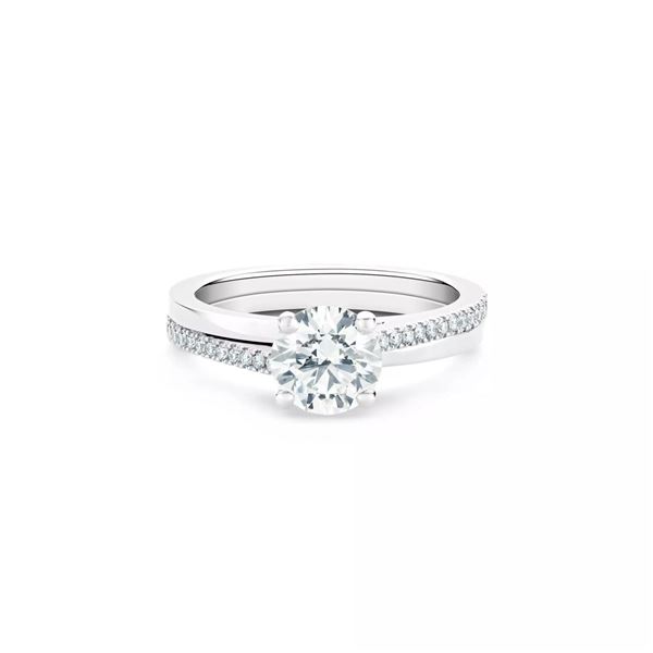 Gold & White Diamond 1.09 Cts Ring - E/VVS