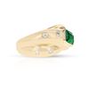 Image 3 : Gold Natural Emerald & Diamond Ring