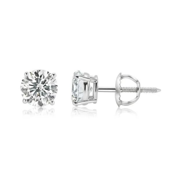 Gold & White Diamonds 1.00 Cts EarStuds
