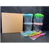 Image 2 : 4PC Ice Cream Storage Containers for Ninja Creami with Lids and Spoons - New