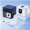 Image 1 : Ultrasonic Cleaner Machine for Jewelry, Retainers, Mouth Guards; 200ml, 4 Modes, Digital Timer - New