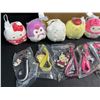Image 2 : 12PC Hello Kitty & Friends Squishies/Keychains/Sticker Set - New in Box