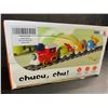 Image 7 : Electric Toy Train Set with Sound & Lights; Magnetic Connection Tracks & Road Signs Play Set - New