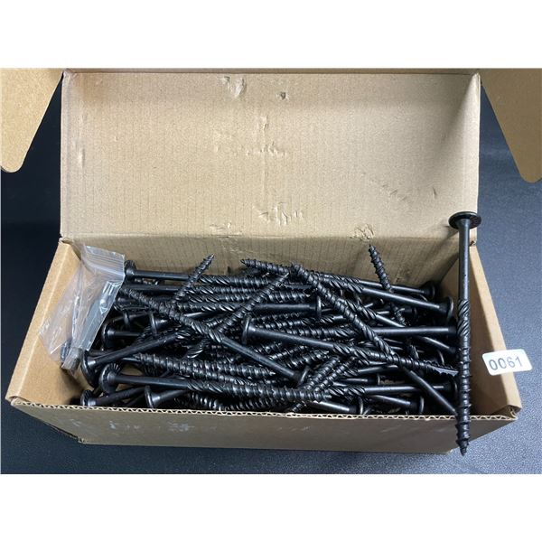 100PC Box of 4-1/2" #14 Heavy-Duty Outdoor Deck Screws - Star Drive with Included Star Bit - New!