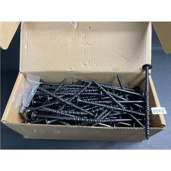 100PC Box of 4-1/2" #14 Heavy-Duty Outdoor Deck Screws - Star Drive with Included Star Bit - New!