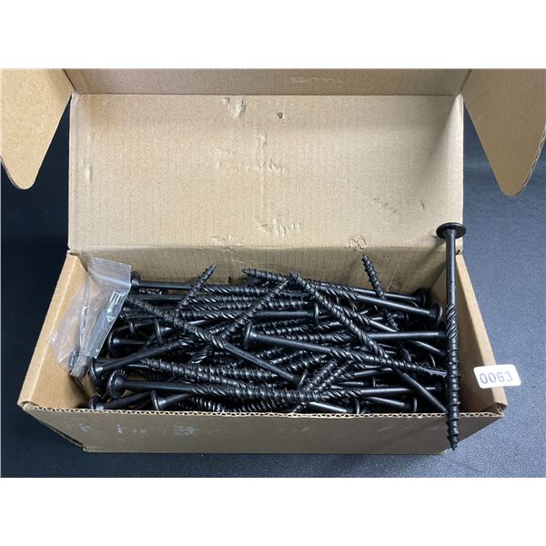 100PC Box of 4-1/2" #14 Heavy-Duty Outdoor Deck Screws - Star Drive with Included Star Bit - New!