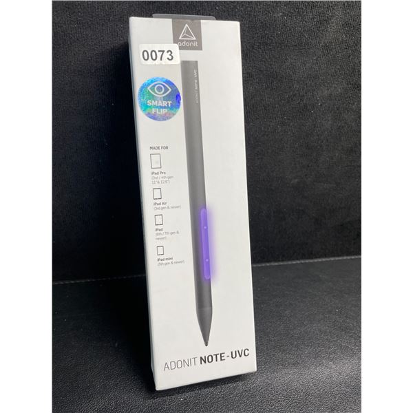 Adonit Note-UVC Stylus Pen with Built-In UV Sterilizing/Sanitization Lights; High-Accuracy - New
